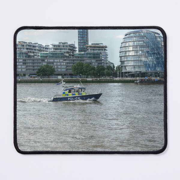 Item preview, Police Boat Cruising Past City Hall designed and sold by SarahEL17.