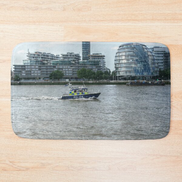 Item preview, Police Boat Cruising Past City Hall designed and sold by SarahEL17.
