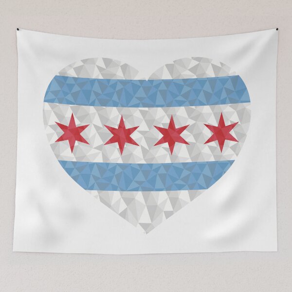 Item preview, I Love Chicago - Heart & Flag designed and sold by JumpSeatDesign.