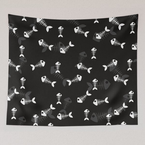 Item preview, Fish Skeleton Print designed and sold by PinHookPrincess.