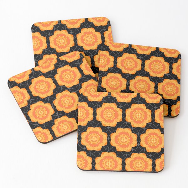 Item preview, Small Orange Medallion Print designed and sold by PinHookPrincess.