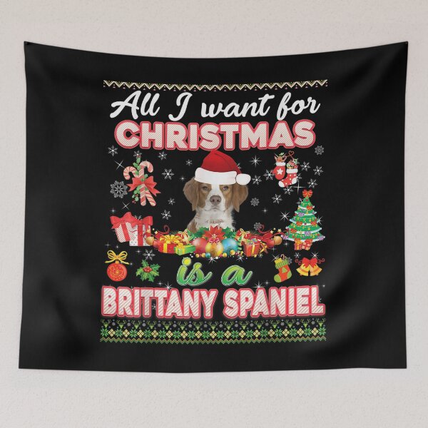 Item preview, All I Want For Christmas Is A Brittany Spaniel Dog Sweater  designed and sold by laurenm233.