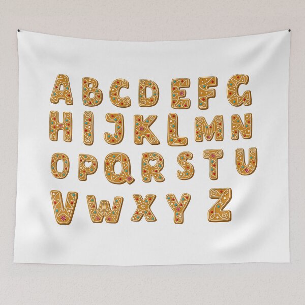 Item preview, Xmas cookie shape letters designed and sold by Tanuja  Sharma.