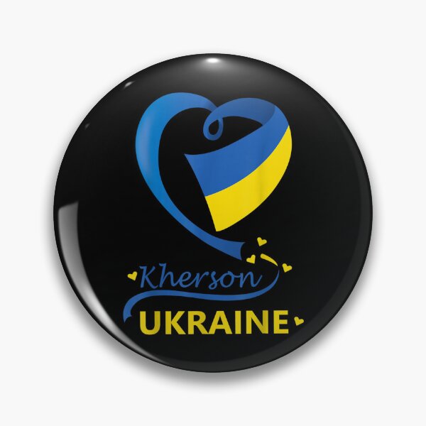 Item preview, Kherson Ukraine National Flag Heart Emblem Crest  designed and sold by laurenm233.
