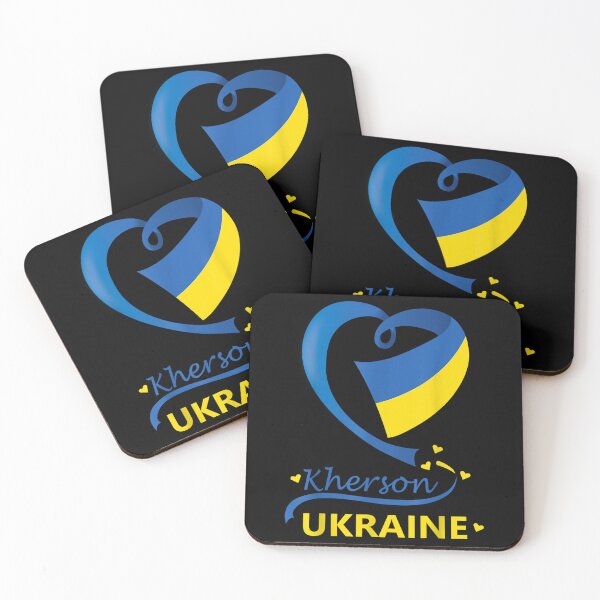 Item preview, Kherson Ukraine National Flag Heart Emblem Crest  designed and sold by laurenm233.
