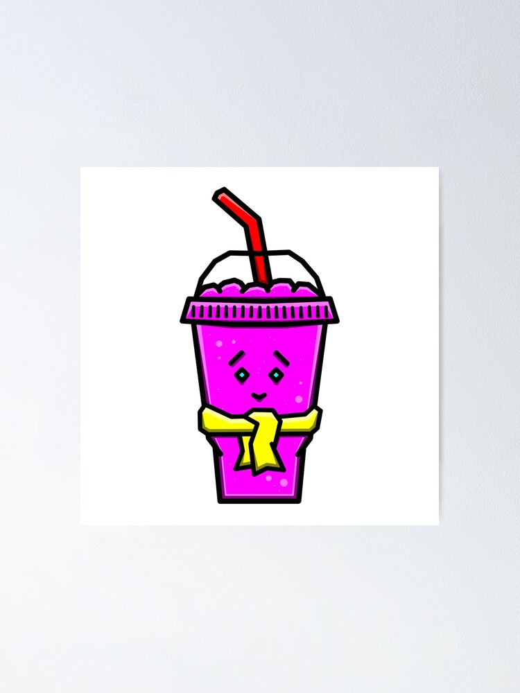 "Happy Lil' Pink Berry Blast Slushy Wearing a Yellow Scarf - Slushie ...