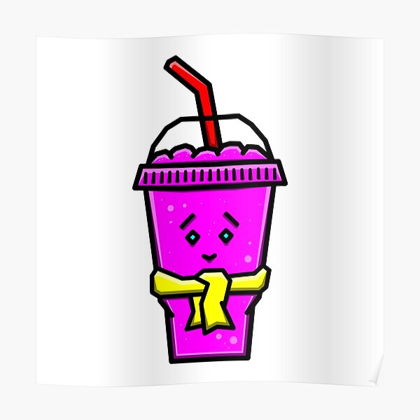 "Happy Lil' Pink Berry Blast Slushy Wearing a Yellow Scarf - Slushie ...