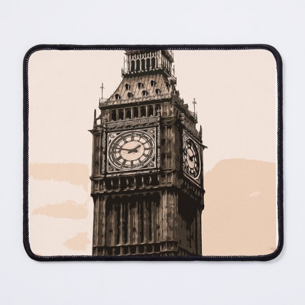 Item preview, Big Ben Print, London Vintage Travel Poster designed and sold by ThinkAboutMaps.