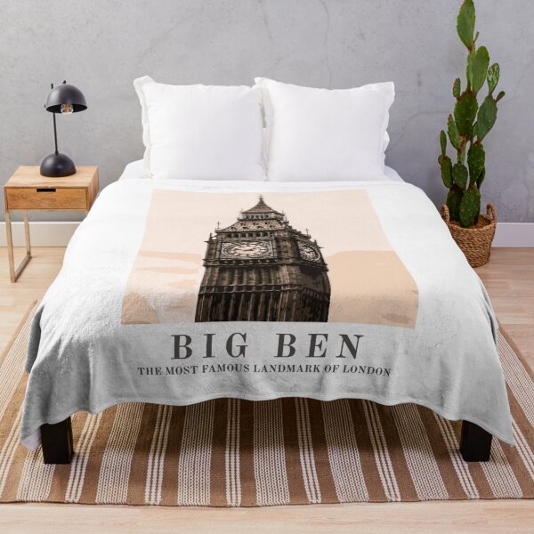 Item preview, Big Ben Print, London Vintage Travel Poster designed and sold by ThinkAboutMaps.