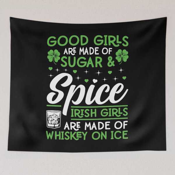 Item preview, Irish Girls Are Made Of Whiskey On Ice Shirt, St. Patrick's Day Shirt, Lucky Leprechaun Shirt, Irish Girls Shirt, Irish Drinking Shirt designed and sold by aymob.