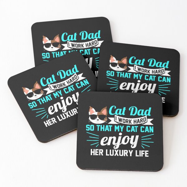 Item preview, Mens Cat Dad I Work Hard Enjoy Her Luxury Life Cat Dad  designed and sold by tomekae.