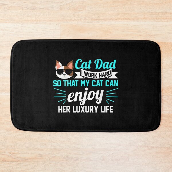 Aperçu de l'œuvre Papa chat pour homme Je travaille dur pour profiter de sa vie de luxe Papa chat créée et vendue par tomekae.