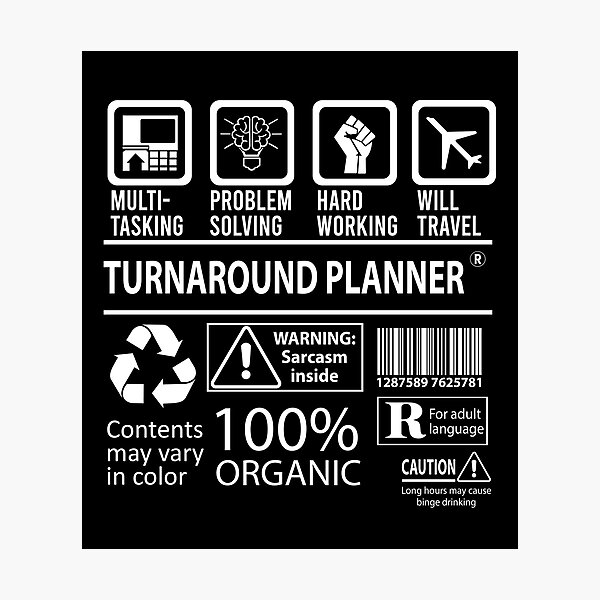 Artikelvorschau, Turnaround-Planer-T-Shirt - Multitasking-zertifiziertes Job-Geschenkartikel-T-Shirt entworfen und verkauft von sabinacsnm.