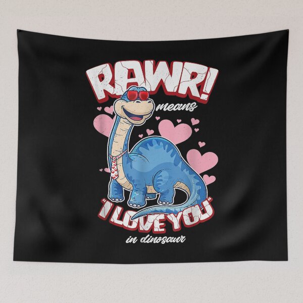 Item preview, Valentines Day Dinosaur Rawr Means I Love You V Day Gifts  designed and sold by tomekae.