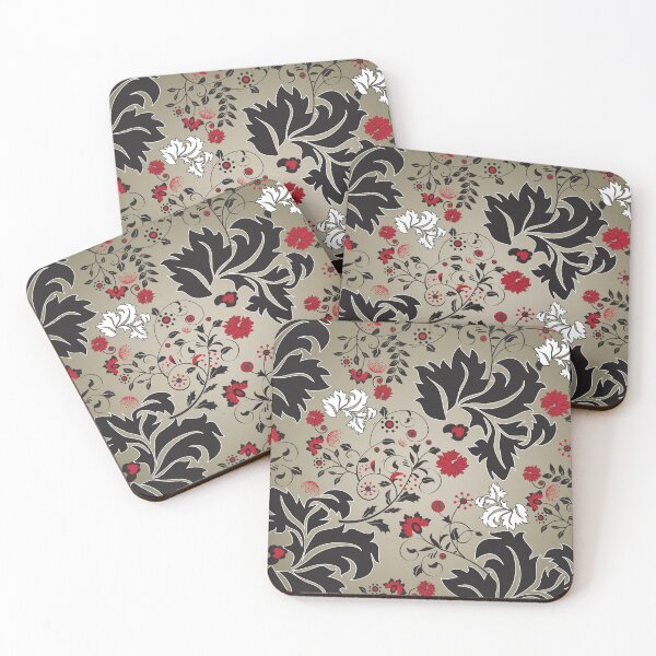 Item preview, Pink on Tan Floral Print designed and sold by PinHookPrincess.