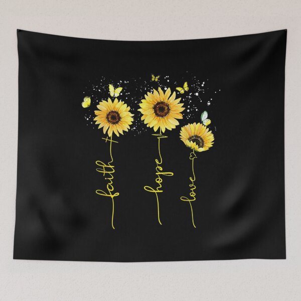 Item preview, Vintage Faith Cross Hope Love Sunflower Butterfly Retro 2022  designed and sold by tomekae.