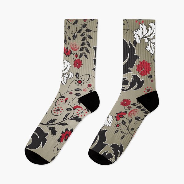 Item preview, Pink on Tan Floral Print designed and sold by PinHookPrincess.