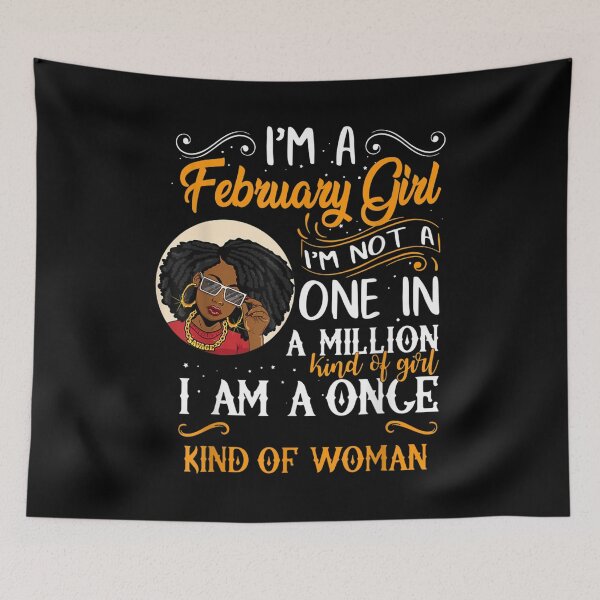 Item preview, I'm A February Girl Black Women Aquarius Birthday Gifts  designed and sold by 77tara.