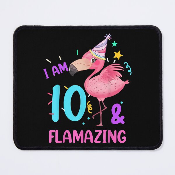 Item preview, I Am 10 Flamazing Funny Pink Flamingo Birthday Kids  designed and sold by 77tara.