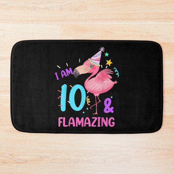Item preview, I Am 10 Flamazing Funny Pink Flamingo Birthday Kids  designed and sold by 77tara.