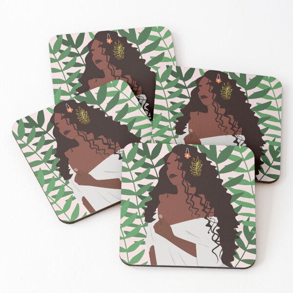 Item preview, Black Woman With Long Curly Hair designed and sold by SidhuKeet1.