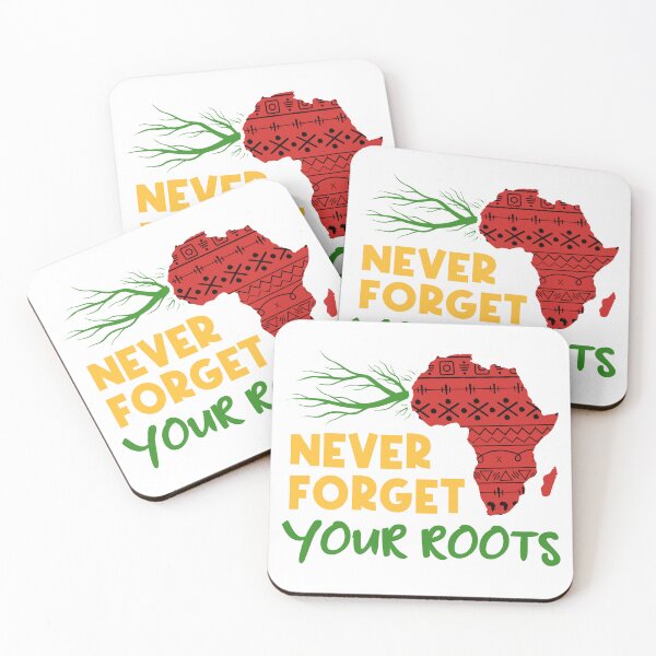Item preview, NEVER FORGET YOUR AFRICAN ROOTS, Africa map with motif patterns designed and sold by Drago Art.