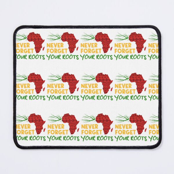 Item preview, NEVER FORGET YOUR AFRICAN ROOTS, Africa map with motif patterns designed and sold by Drago Art.