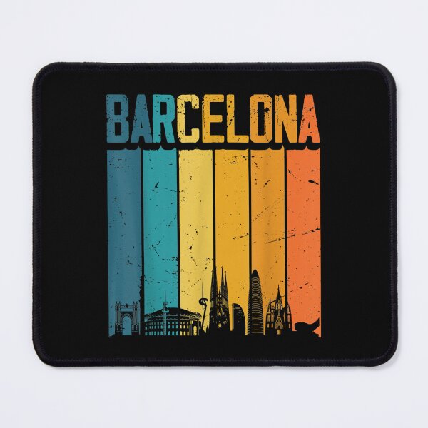 Item preview, Barcelona Spain Retro Vintage Sunset Skyline Barcelona  designed and sold by 77tara.