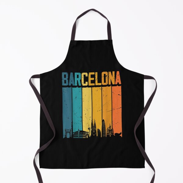 Item preview, Barcelona Spain Retro Vintage Sunset Skyline Barcelona  designed and sold by 77tara.