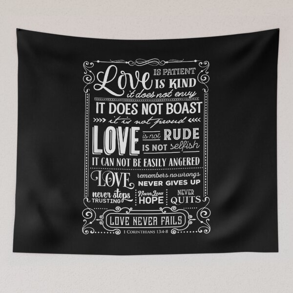 Item preview, Love Is Patient Kind Love Never Fail Poem Valentines Day  designed and sold by tomekae.