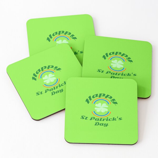 Item preview, Happy St Patrick's Day Shamrock Rainbow designed and sold by MottoDigging.