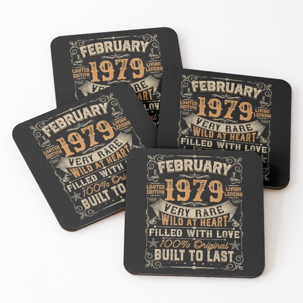Item preview, Born In February 1979 43rd Birthday Gift Retro 43 Years Old  designed and sold by tomekae.