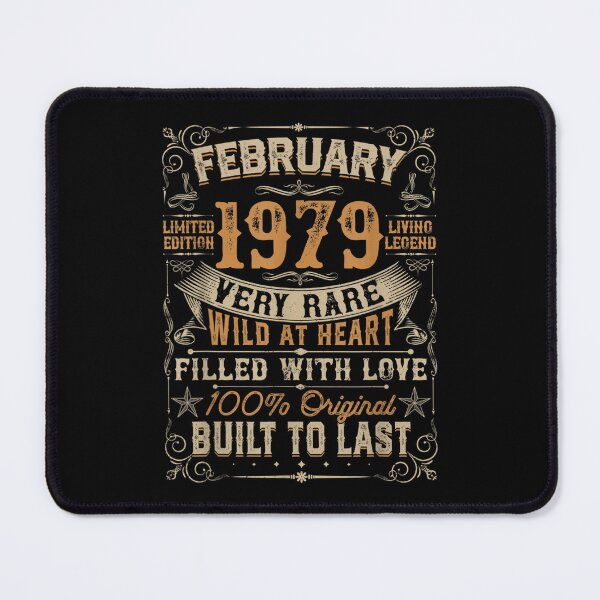 Item preview, Born In February 1979 43rd Birthday Gift Retro 43 Years Old  designed and sold by tomekae.