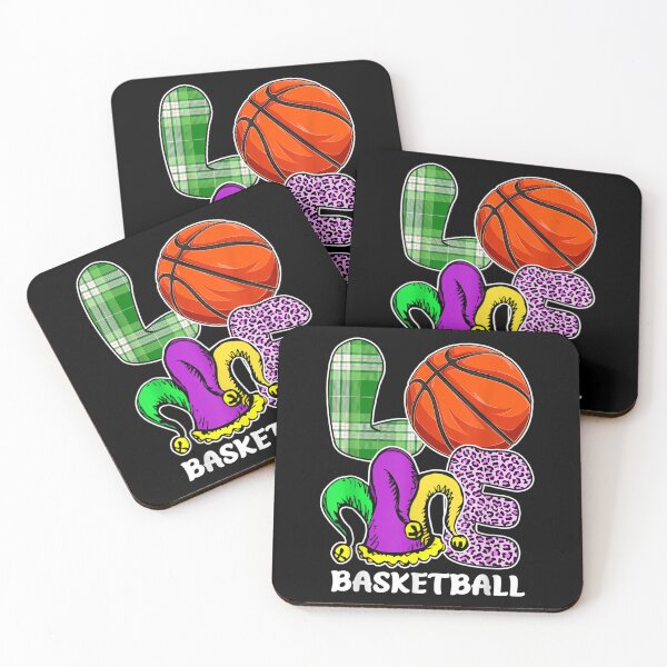 Item preview, I Love Basketball Mardi Gras Funny Outfit Plaid Leopard  designed and sold by tomekae.