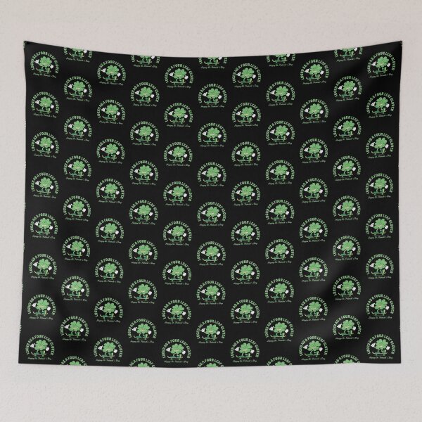 Item preview, Happy St Patrick's Day Lucky As Four Leaf Clover Skater on Black designed and sold by MadMando.