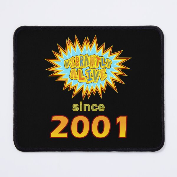 Item preview, Vibrantly Alive Since 2001 Birthday Birth Year, Blue Yellow designed and sold by artfulnotebook.