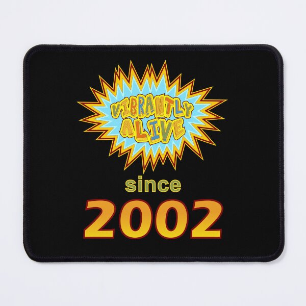 Item preview, Vibrantly Alive Since 2002 Birthday Birth Year, Blue Yellow designed and sold by artfulnotebook.