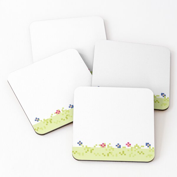 Item preview, Pixel flowery grass field designed and sold by CozyLair.