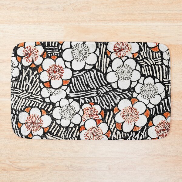 Item preview, White and Red Pedal Floral pattern from Bijutsu Sekai (1893-1896) by Watanabe Seitei designed and sold by RyanCaudell.