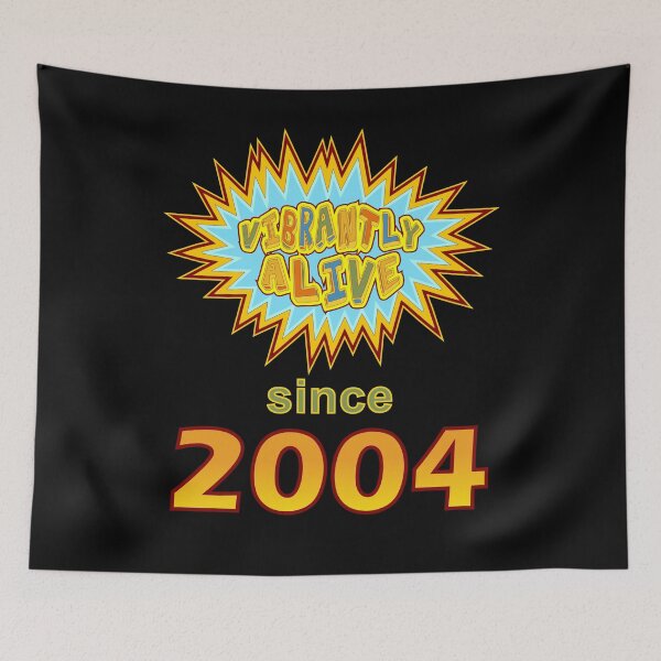 Item preview, Vibrantly Alive Since 2004 Birthday Birth Year, Blue Yellow designed and sold by artfulnotebook.