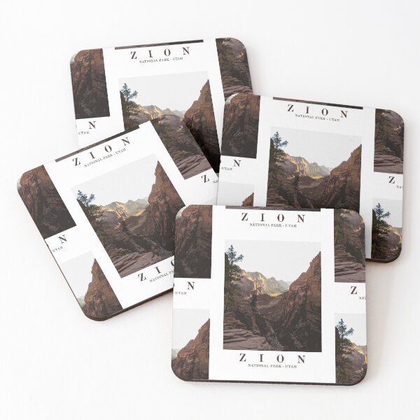 Item preview, Zion National Park Art Print, Zion Vintage Travel Poster, Utah Print designed and sold by ThinkAboutMaps.