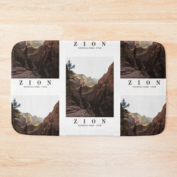 Item preview, Zion National Park Art Print, Zion Vintage Travel Poster, Utah Print designed and sold by ThinkAboutMaps.