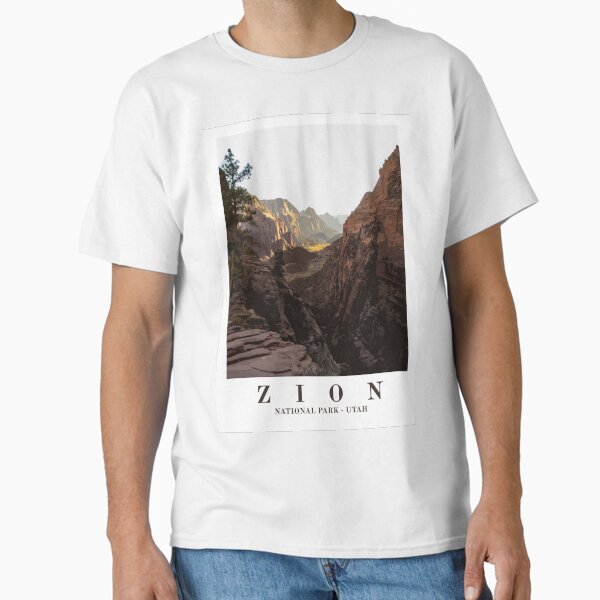 Vista previa del artículo con la obra «Impresión de arte del Parque Nacional Zion, cartel de viaje vintage de Zion, impresión de Utah», diseñado y vendido por ThinkAboutMaps.