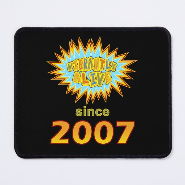 Item preview, Vibrantly Alive Since 2007 Birthday Birth Year, Blue Yellow designed and sold by artfulnotebook.