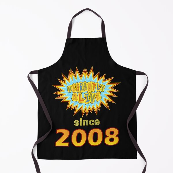 Item preview, Vibrantly Alive Since 2008 Birthday Birth Year, Blue Yellow designed and sold by artfulnotebook.