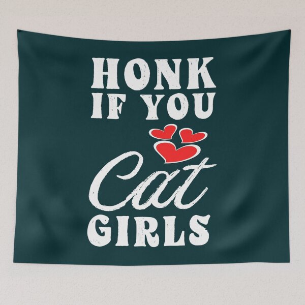 Item preview, Honk If You Love Cat Girls - Funniest Bumper Gifts Ideas   designed and sold by HermistonViv.