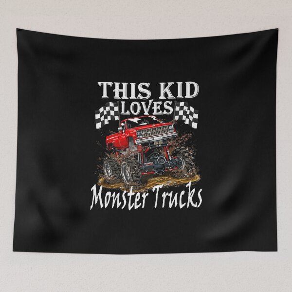 Item preview, This Kid Loves Monster Trucks Boys Girls designed and sold by ThiReals.