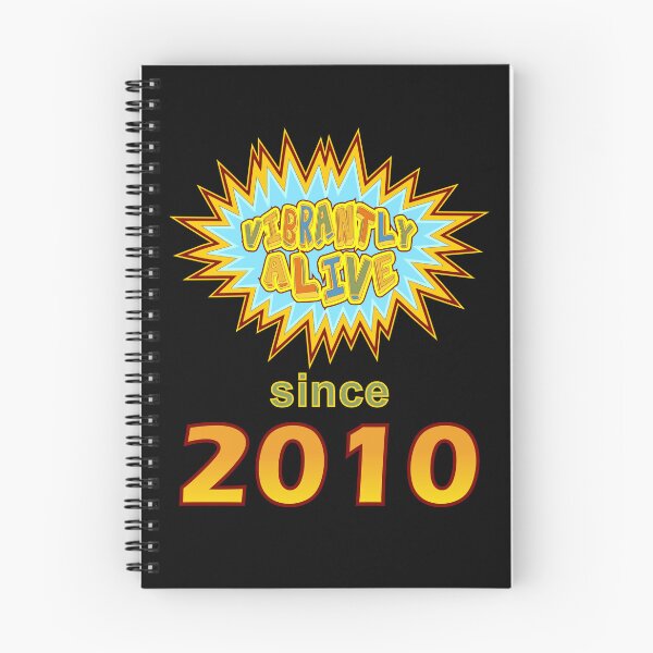 Item preview, Vibrantly Alive Since 2010 Birthday Birth Year, Blue Yellow designed and sold by artfulnotebook.