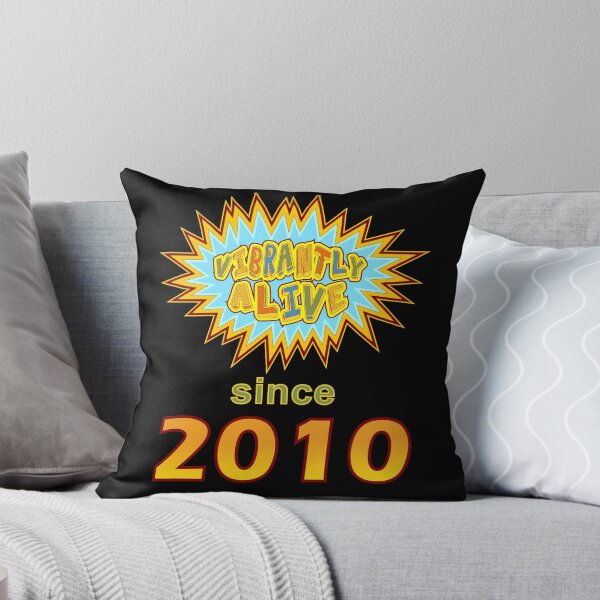 Item preview, Vibrantly Alive Since 2010 Birthday Birth Year, Blue Yellow designed and sold by artfulnotebook.