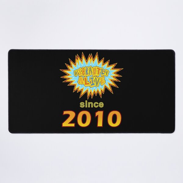 Item preview, Vibrantly Alive Since 2010 Birthday Birth Year, Blue Yellow designed and sold by artfulnotebook.